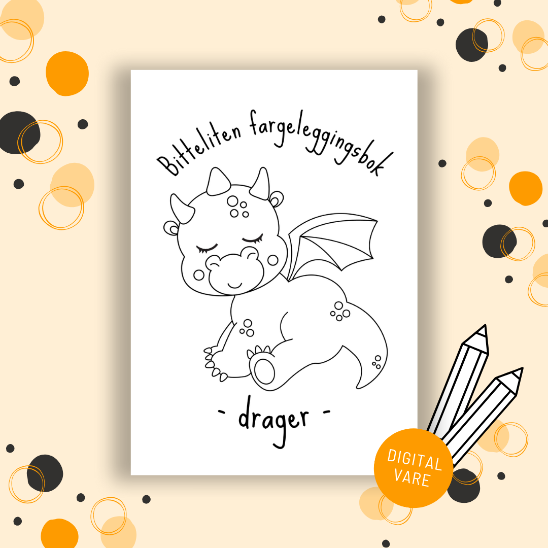 Bitteliten fargeleggingsbok - Drager