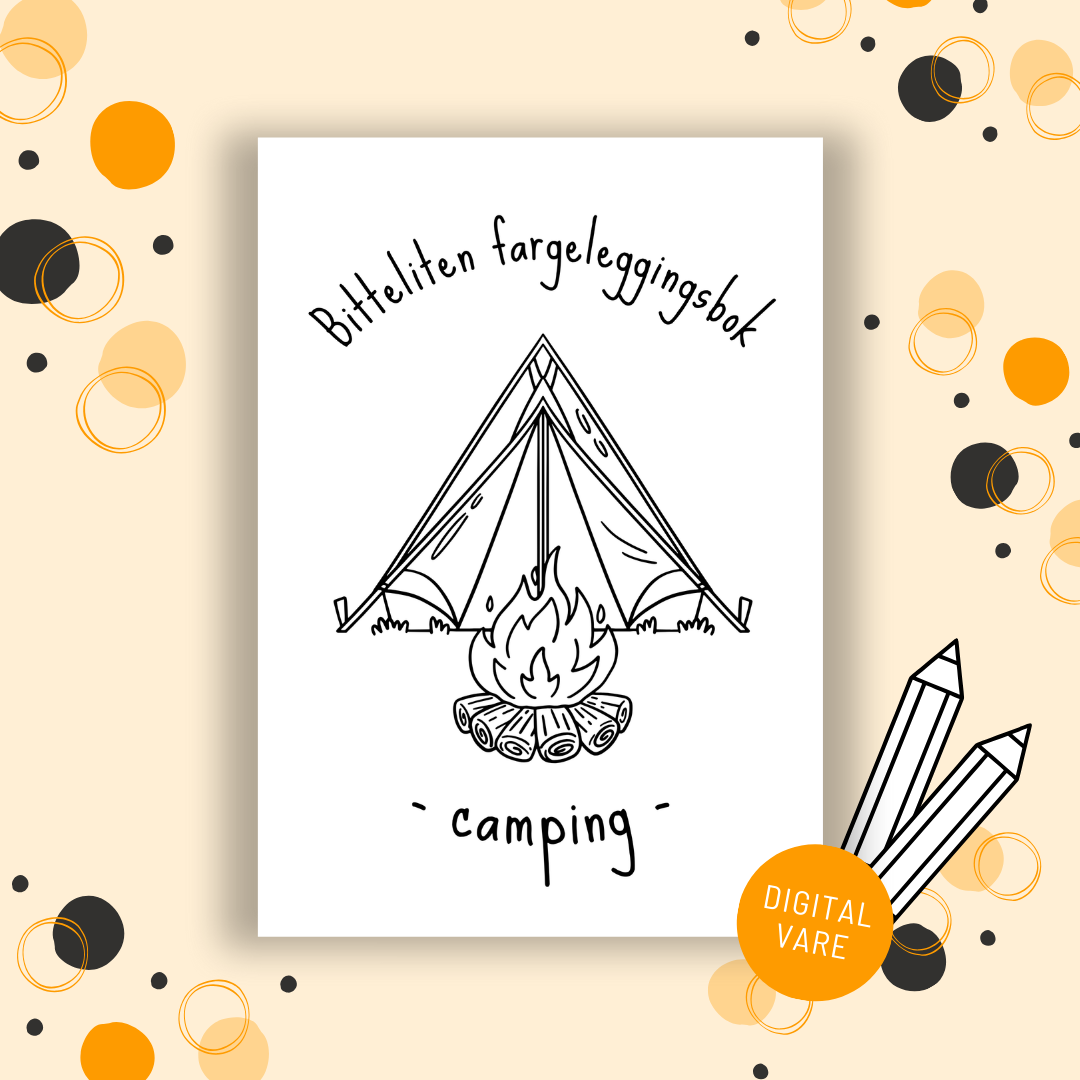 Bitteliten fargeleggingsbok - Camping