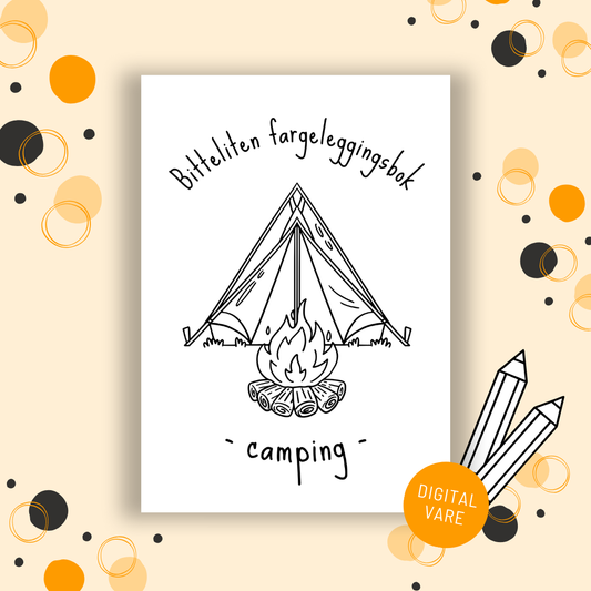 Bitteliten fargeleggingsbok - Camping