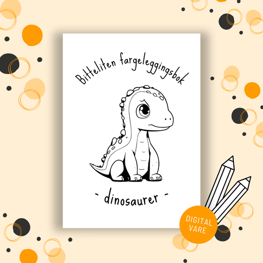 Bitteliten fargeleggingsbok - Dinosaurer