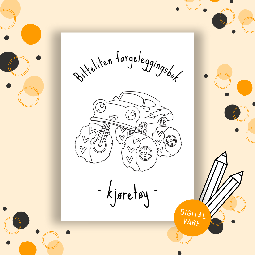 Bitteliten fargeleggingsbok - Kjøretøy