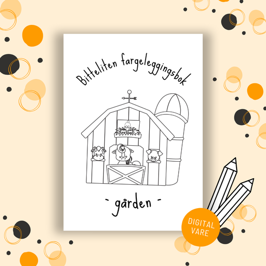 Bitteliten fargeleggingsbok - Gården