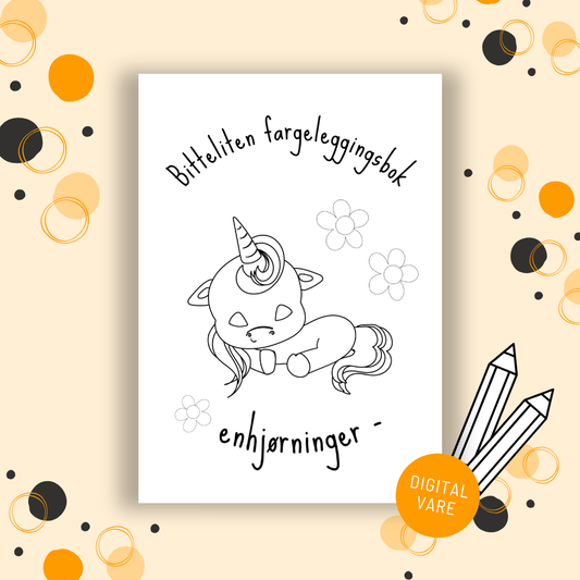 Bitteliten fargeleggingsbok - Enhjørninger