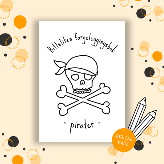 Bitteliten fargeleggingsbok - Pirater