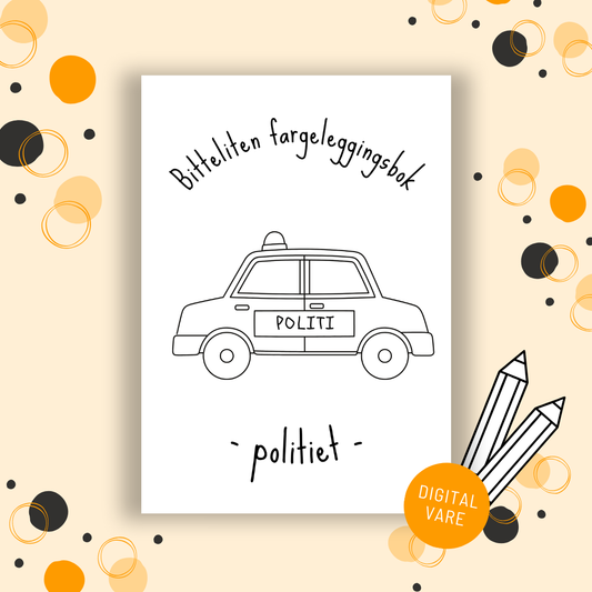 Bitteliten fargeleggingsbok - Politiet