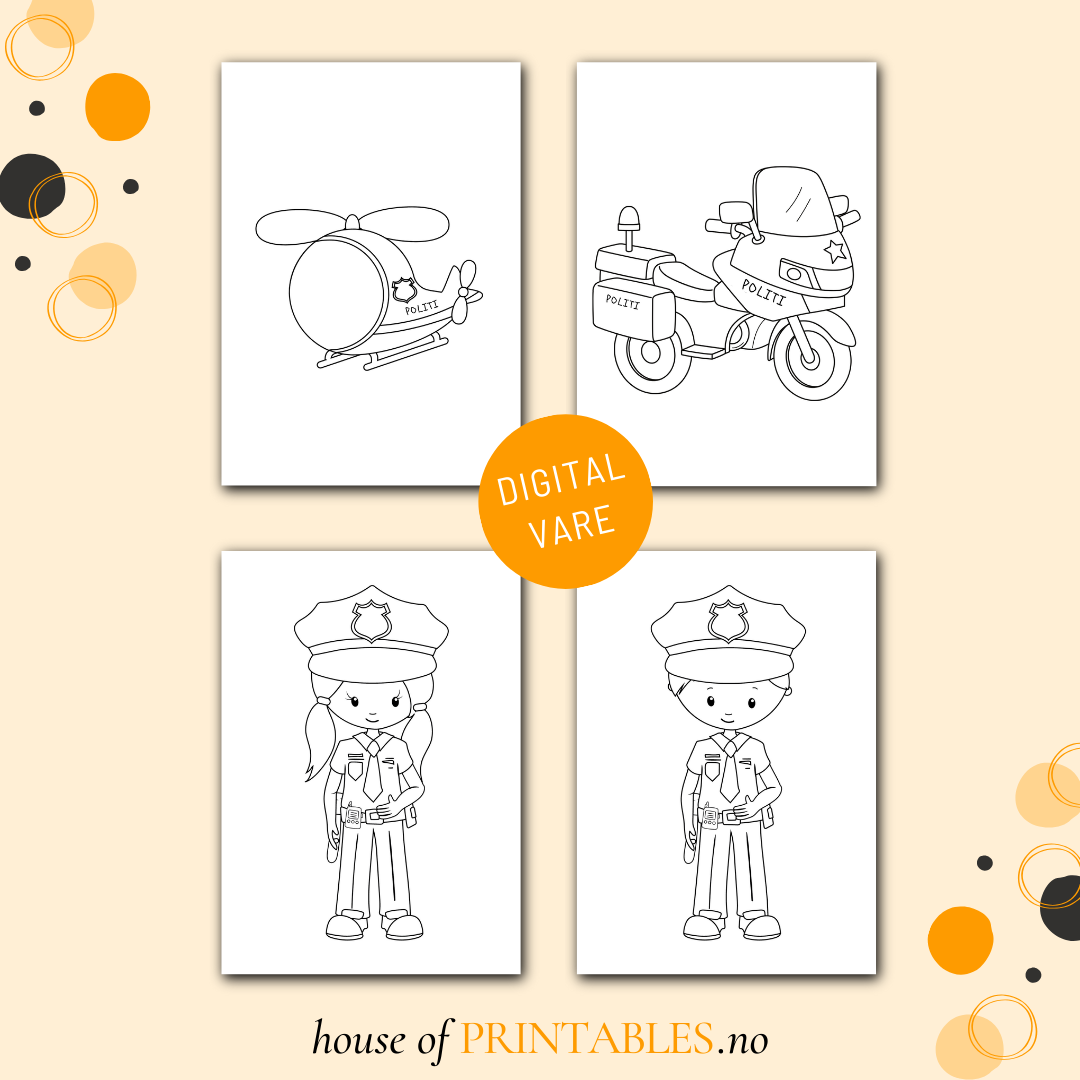 Bitteliten fargeleggingsbok - Politiet