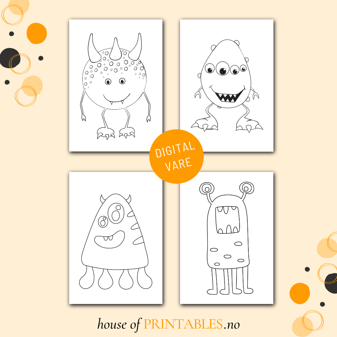 Bitteliten fargeleggingsbok - Monstre