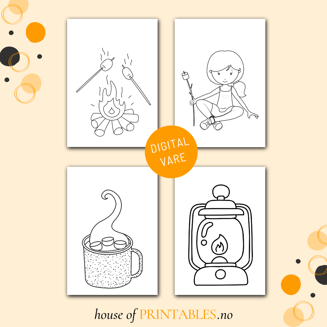 Bitteliten fargeleggingsbok - Camping