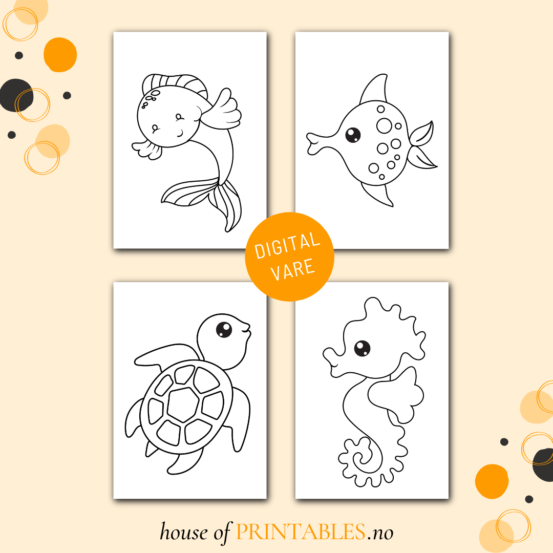 Bitteliten fargeleggingsbok - Sjøliv