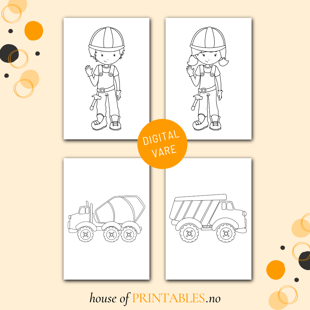 Bitteliten fargeleggingsbok - Anleggsområde