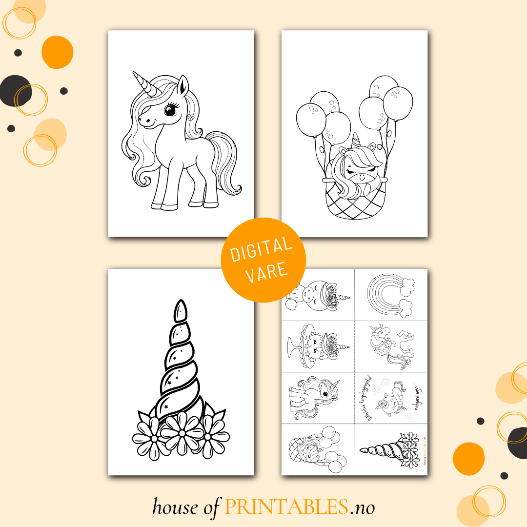 Bitteliten fargeleggingsbok - Enhjørninger