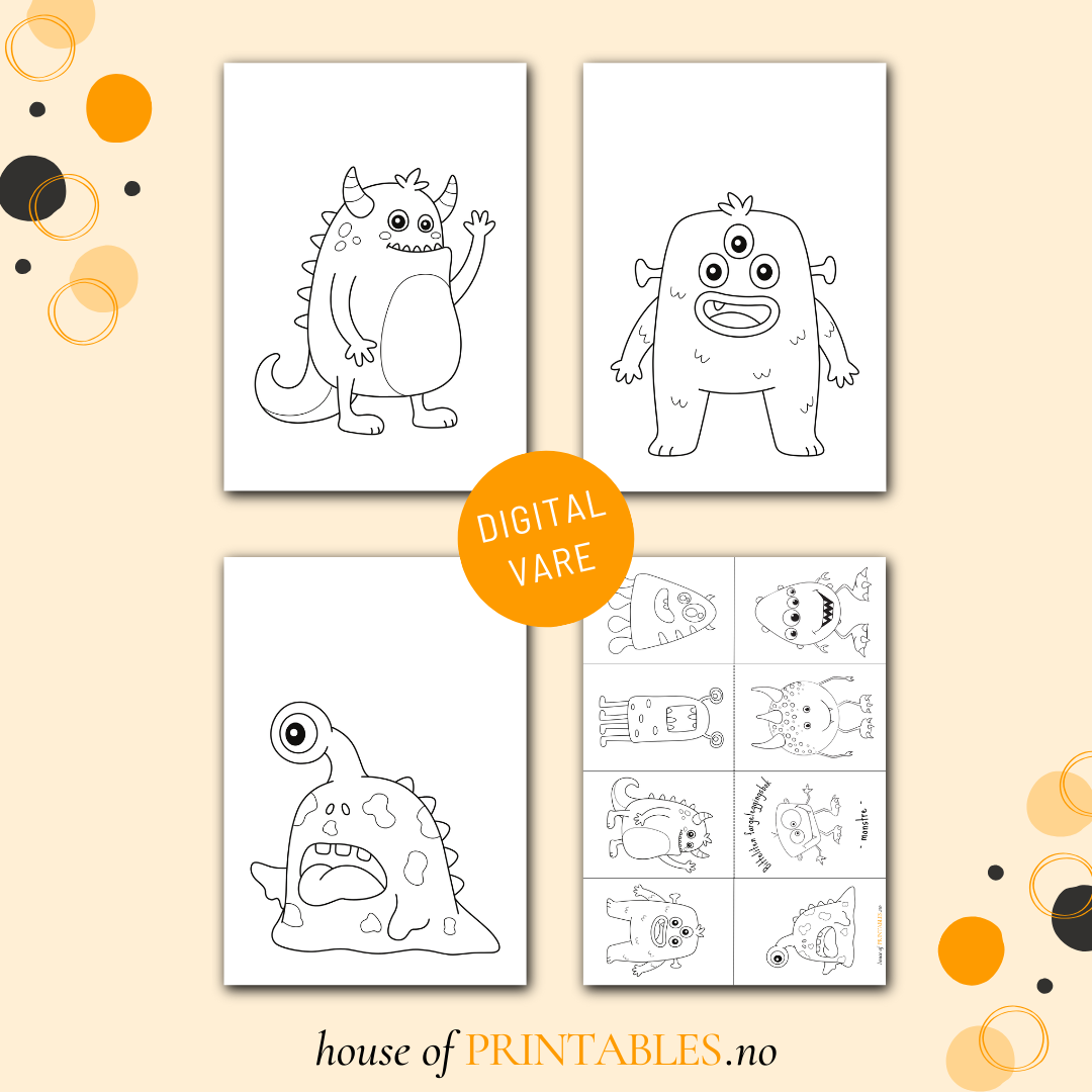 Bitteliten fargeleggingsbok - Monstre