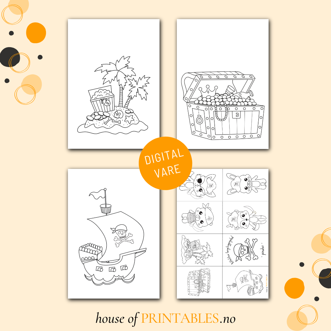 Bitteliten fargeleggingsbok - Pirater