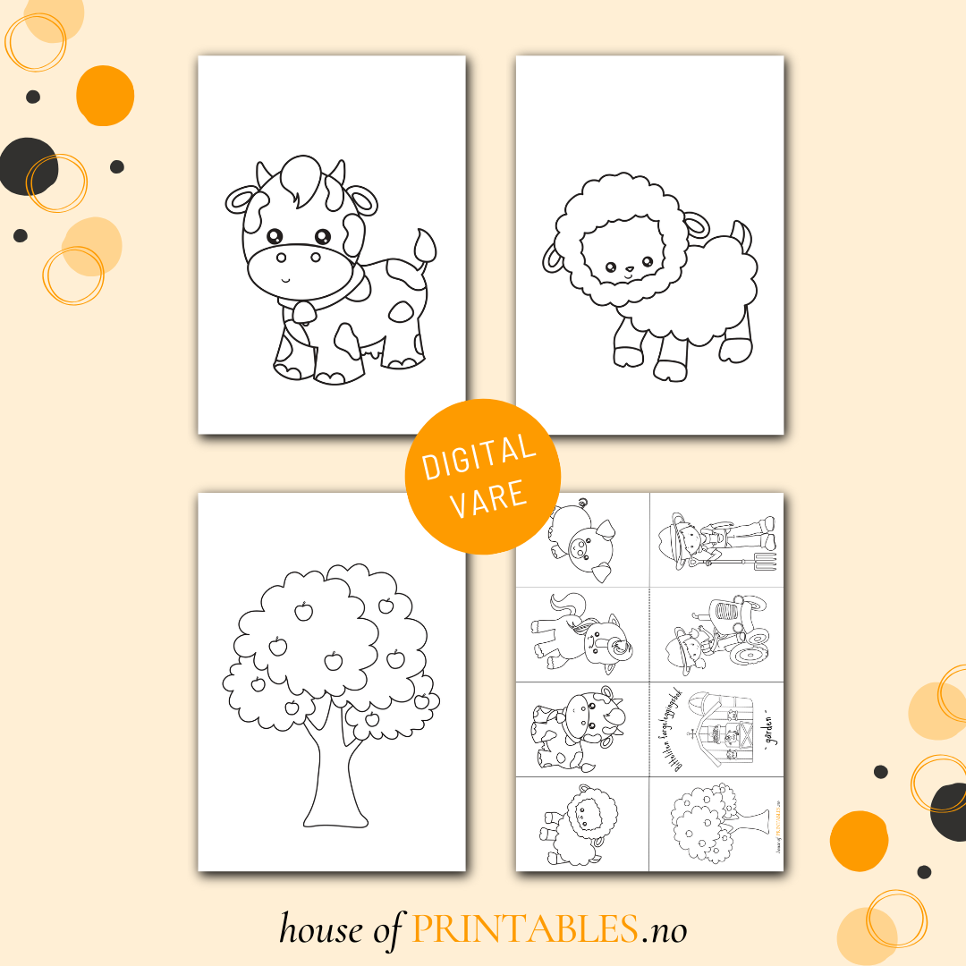 Bitteliten fargeleggingsbok - Gården