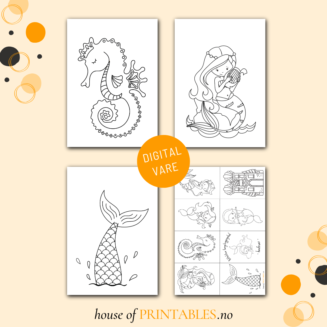 Bitteliten fargeleggingsbok - Havfruer