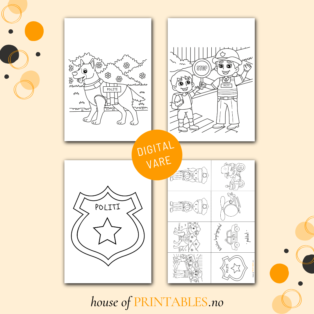 Bitteliten fargeleggingsbok - Politiet