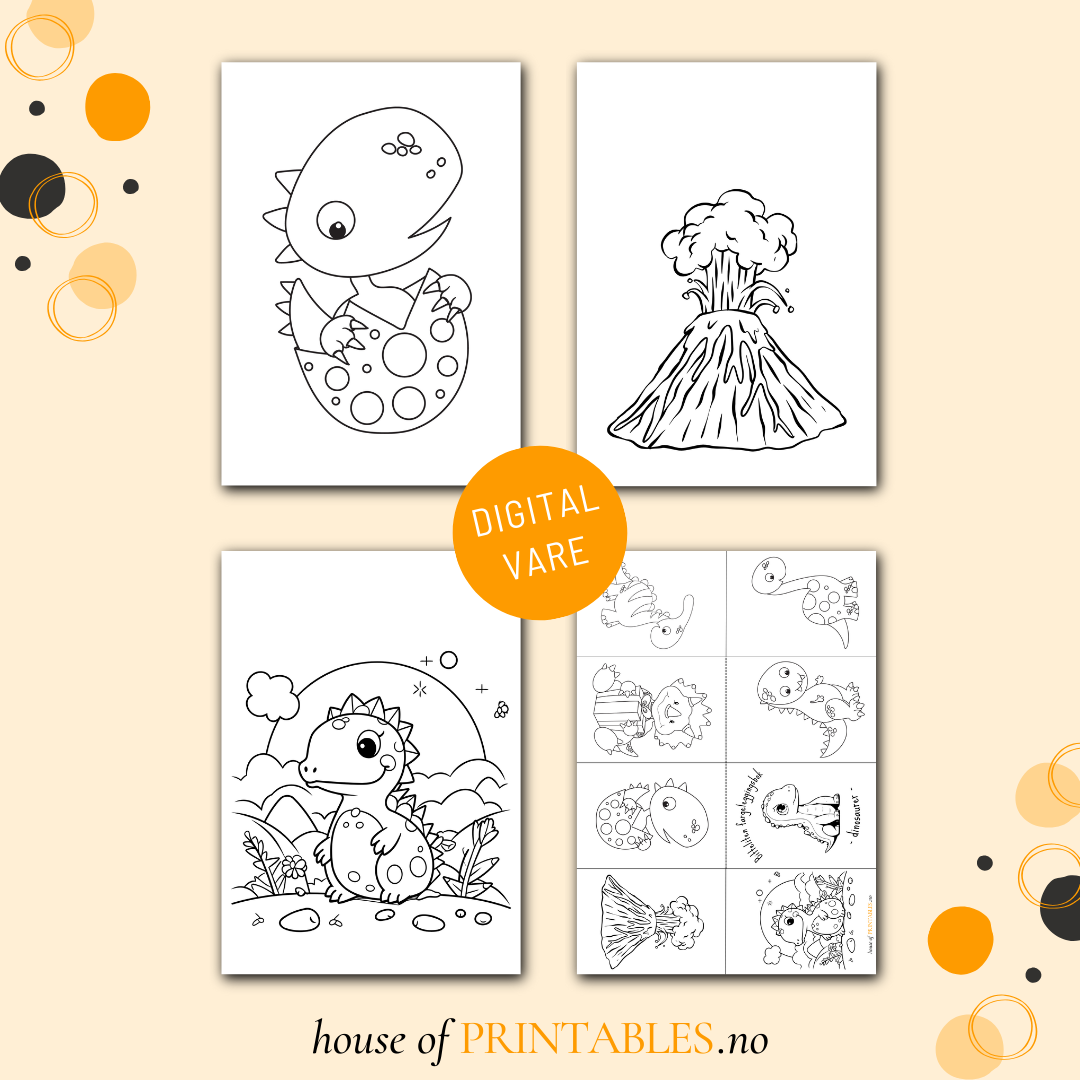 Bitteliten fargeleggingsbok - Dinosaurer