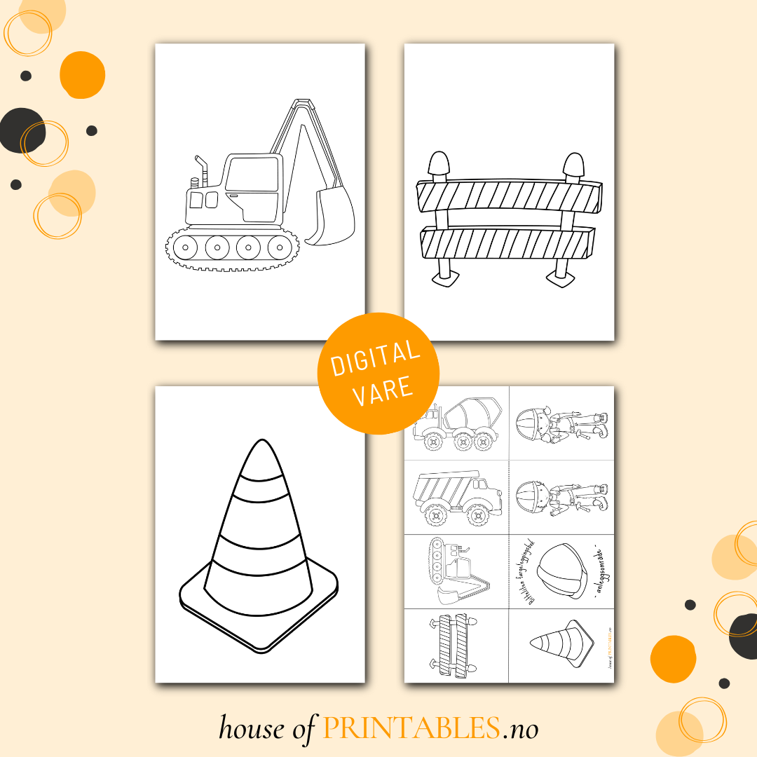 Bitteliten fargeleggingsbok - Anleggsområde