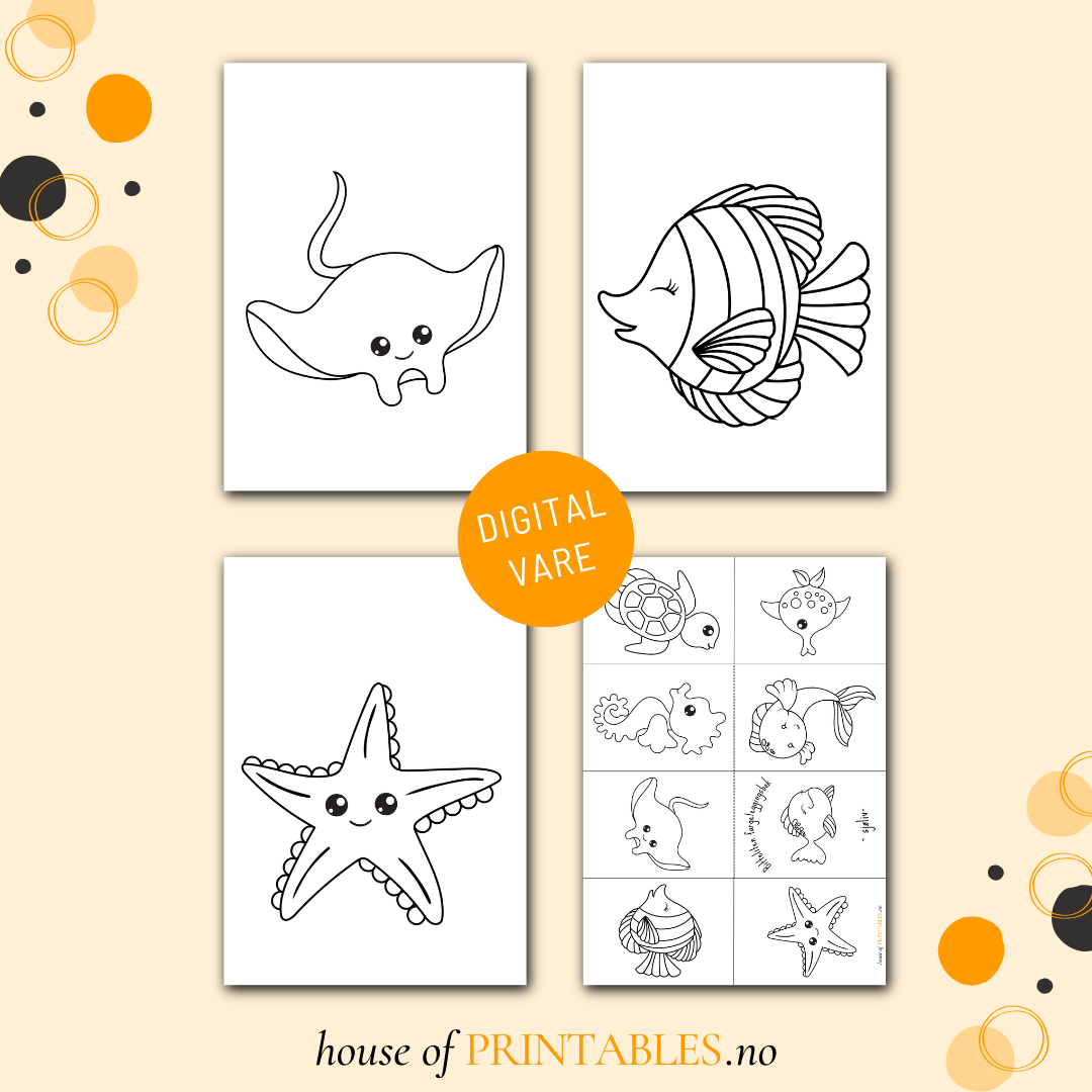 Bitteliten fargeleggingsbok - Sjøliv