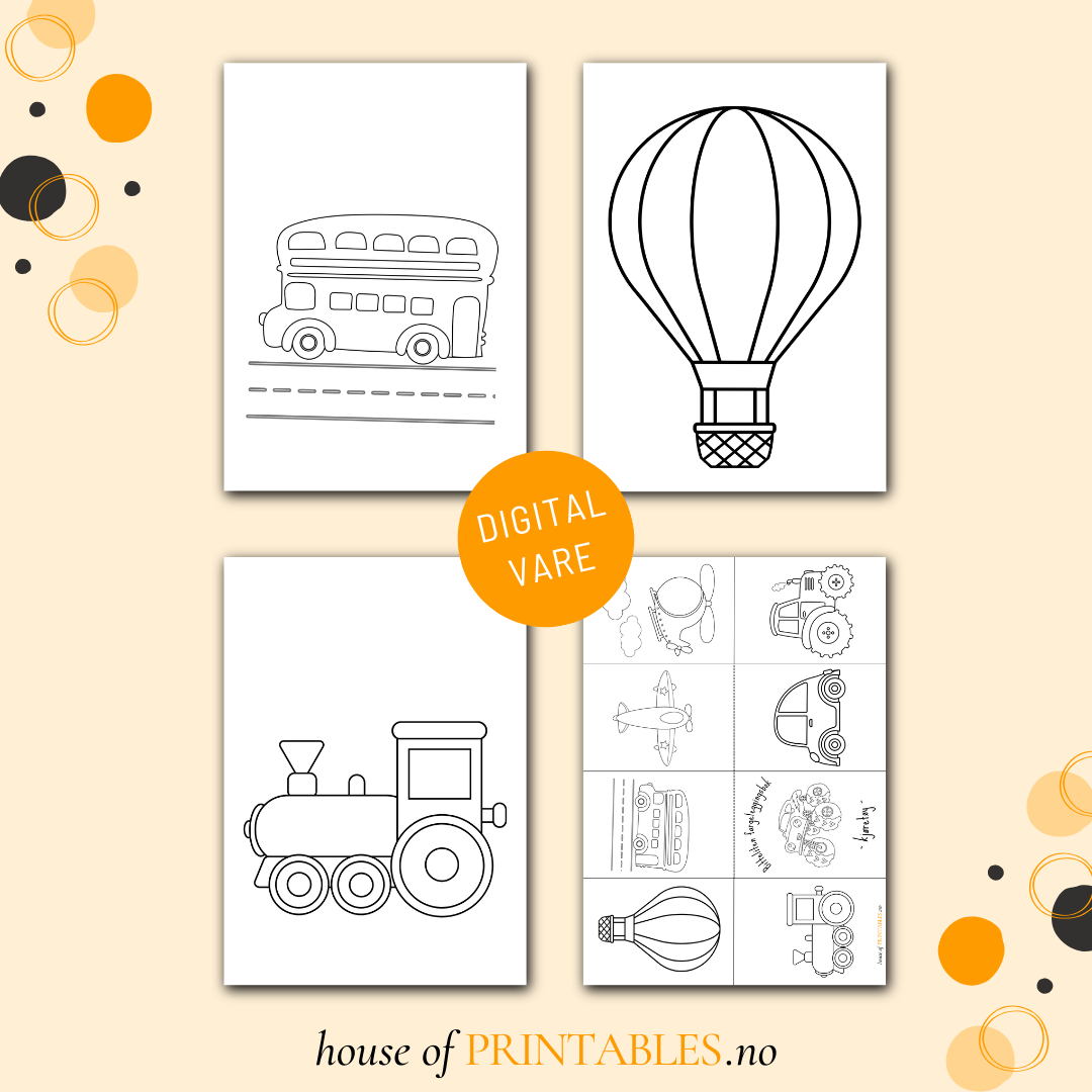 Bitteliten fargeleggingsbok - Kjøretøy