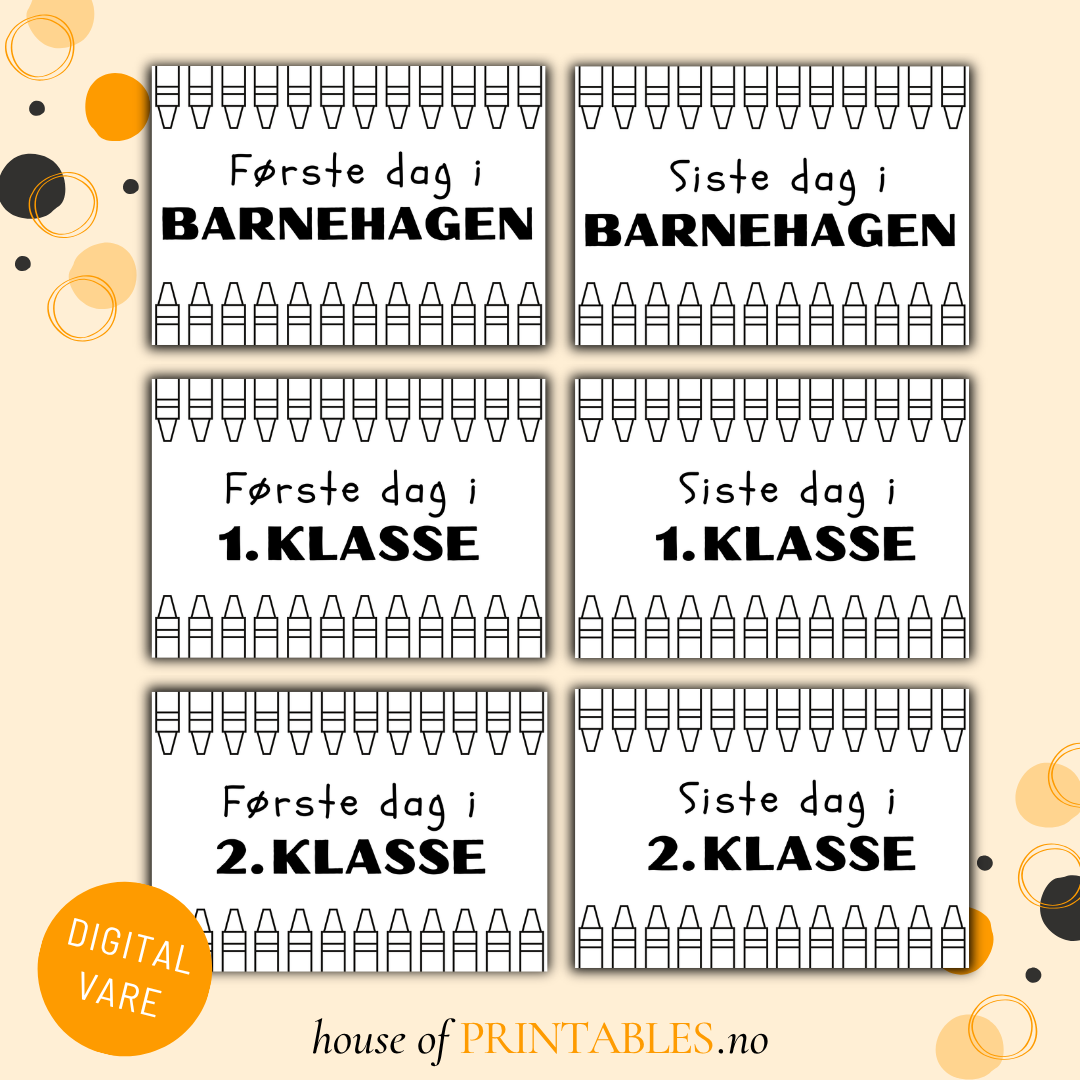 Barnehage- og skolestart
