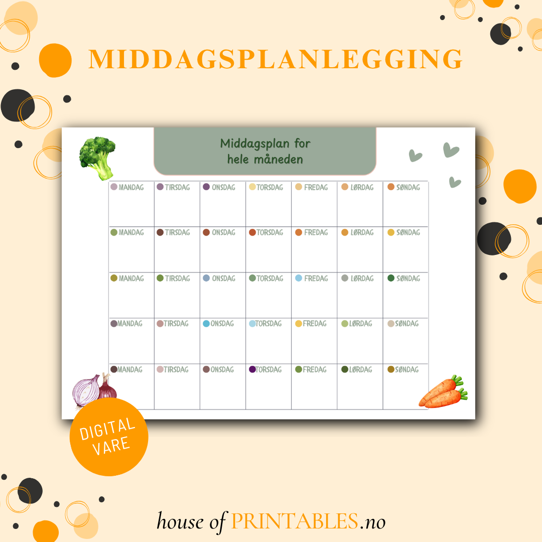 Organisering - Middagsplanlegging