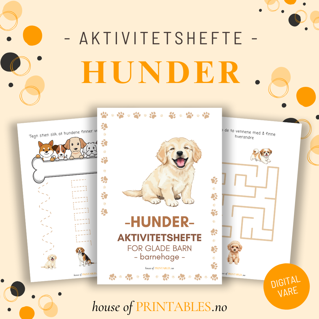 Hunder - Aktivitetshefte for barnehagebarn