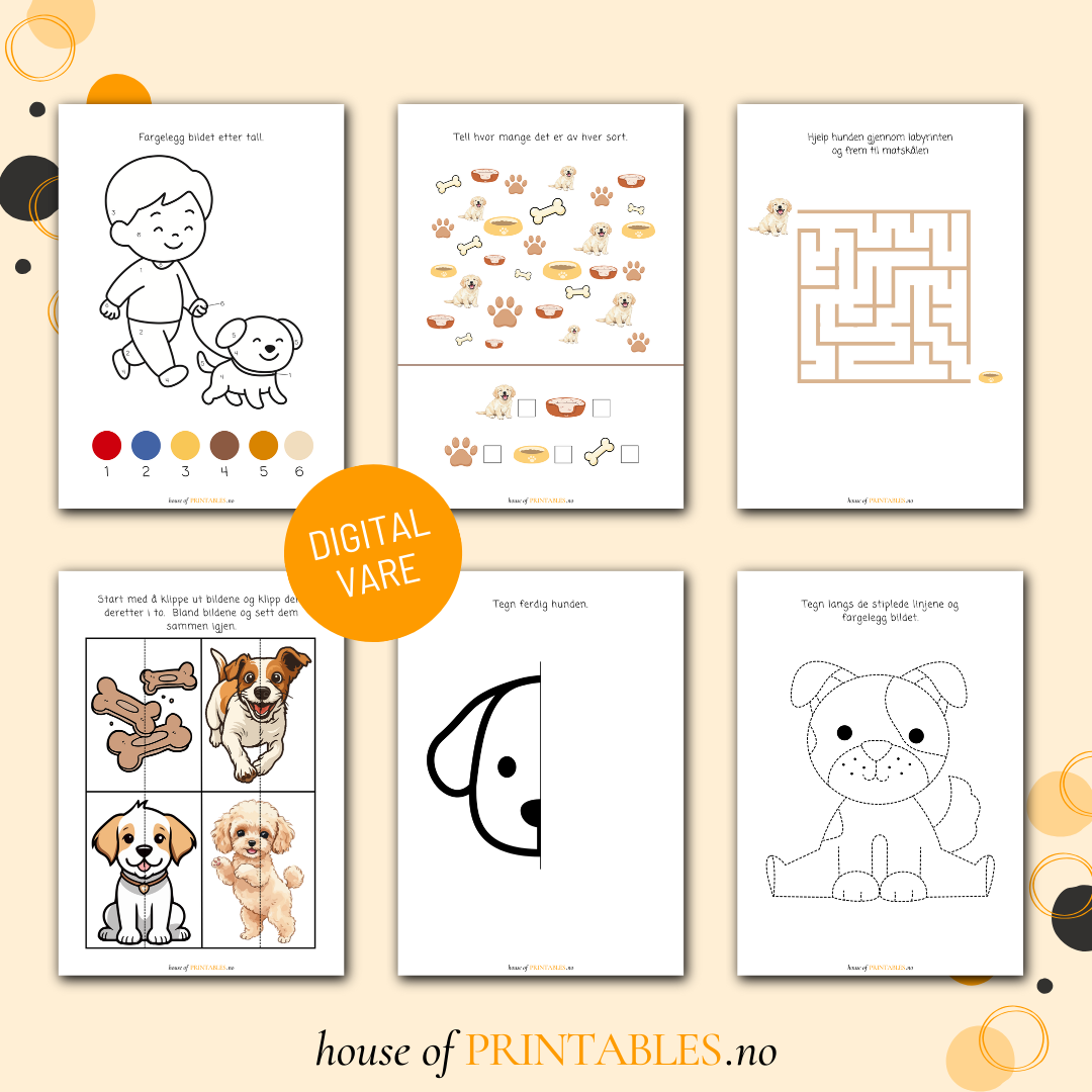 Hunder - Aktivitetshefte for barnehagebarn