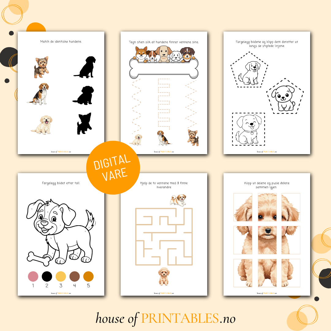 Hunder - Aktivitetshefte for barnehagebarn