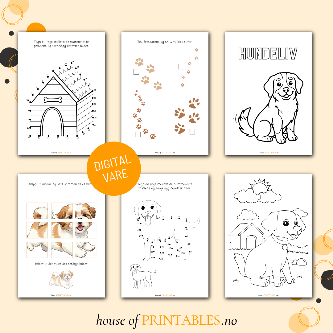 Hunder - Aktivitetshefte for barnehagebarn