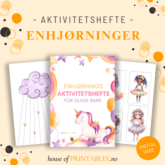 Aktivitetshefte - Enhjørninger