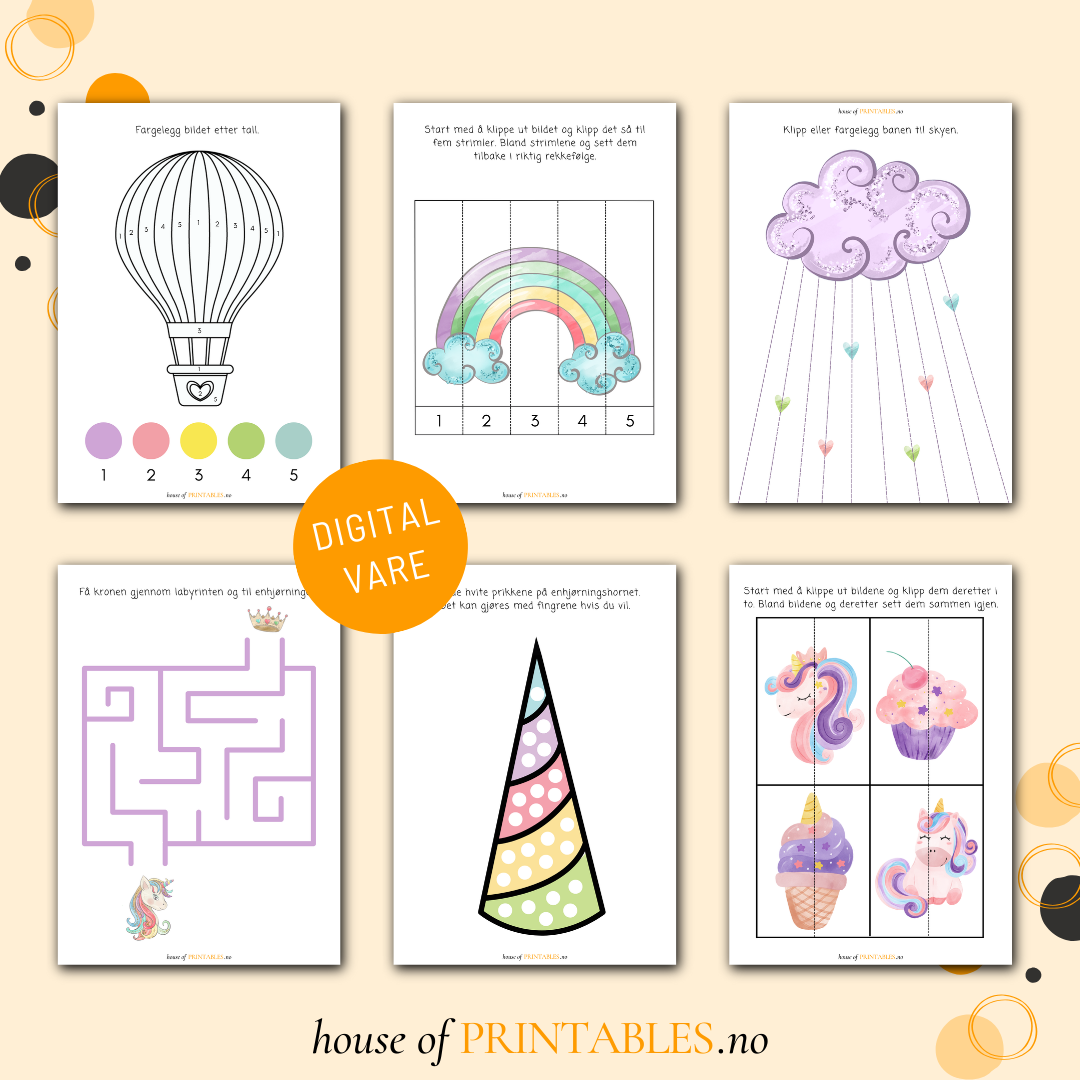 Aktivitetshefte - Enhjørninger