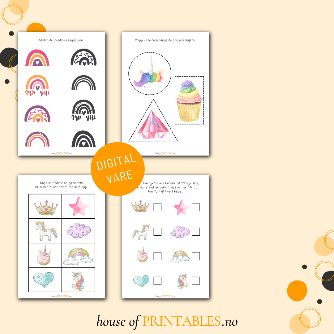 Aktivitetshefte - Enhjørninger