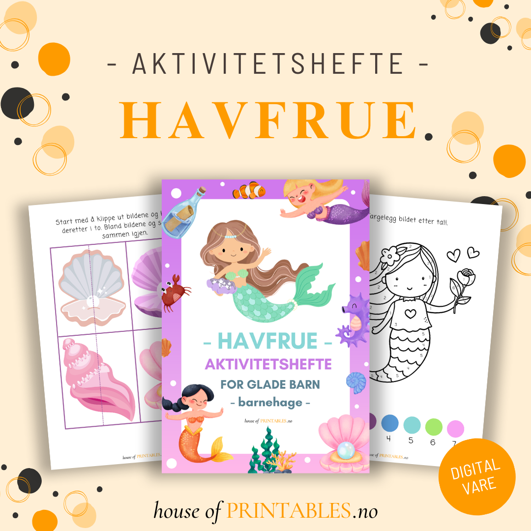 Havfrue - Aktivitetshefte for barnehagebarn