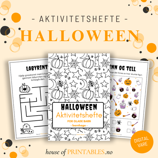 Halloween - Aktivitetshefte for barnehagebarn
