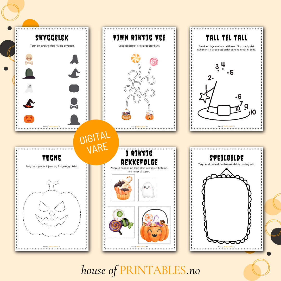 Halloween - Aktivitetshefte for barnehagebarn
