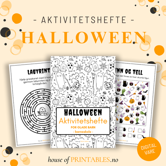 Halloween - Aktivitetshefte for barneskolebarn